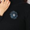 Design Sense Personality Crystal Fireworks Brooch Women's Fashion Autumn and Winter Knitted Brooch High-end Sweater Pin Neckline Accessories