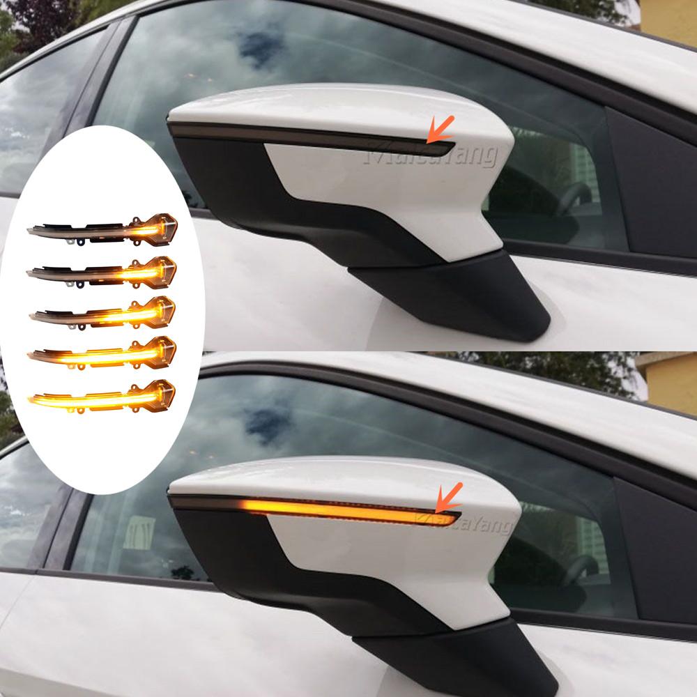 Динамический Поворотник для Seat Leon III MK3 5F 2013-2018 Ibiza KJ Mk5 V Arona 2017-2018 Светодиодный Указатель Поворота Зеркала