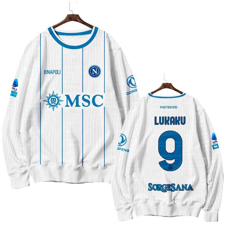 Napoli FC ''-2027 De Bruyne Fan Long Sleeve Crewneck Sweatshirt Unisex Casual Top