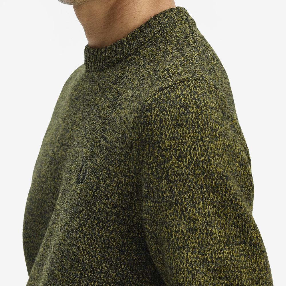 FRED PERRY [Sharp] Twisted Horse Knit - Anchor Grey/Tennis Ball Yellow/Black Afpm2531549-43A