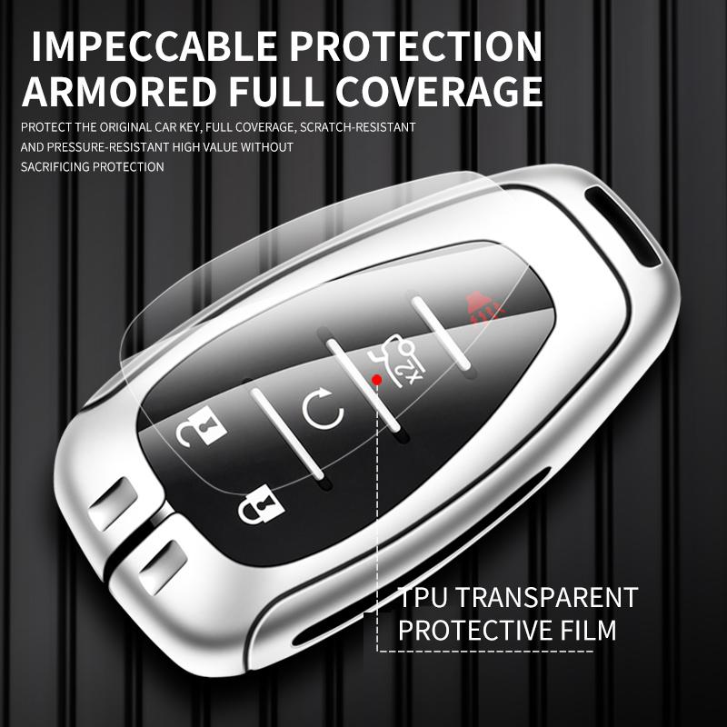 AABHO1 Alloy Car Remote Key Case Cover Shell For Chevrolet Chevy Malibu Camaro Cruze Traverse Spark Equinox Sonic Volt Bolt Accessories