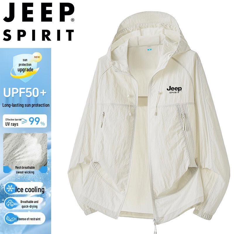 Мужская легкая куртка с капюшоном JEEP SPIRIT для защиты от УФ-излучения