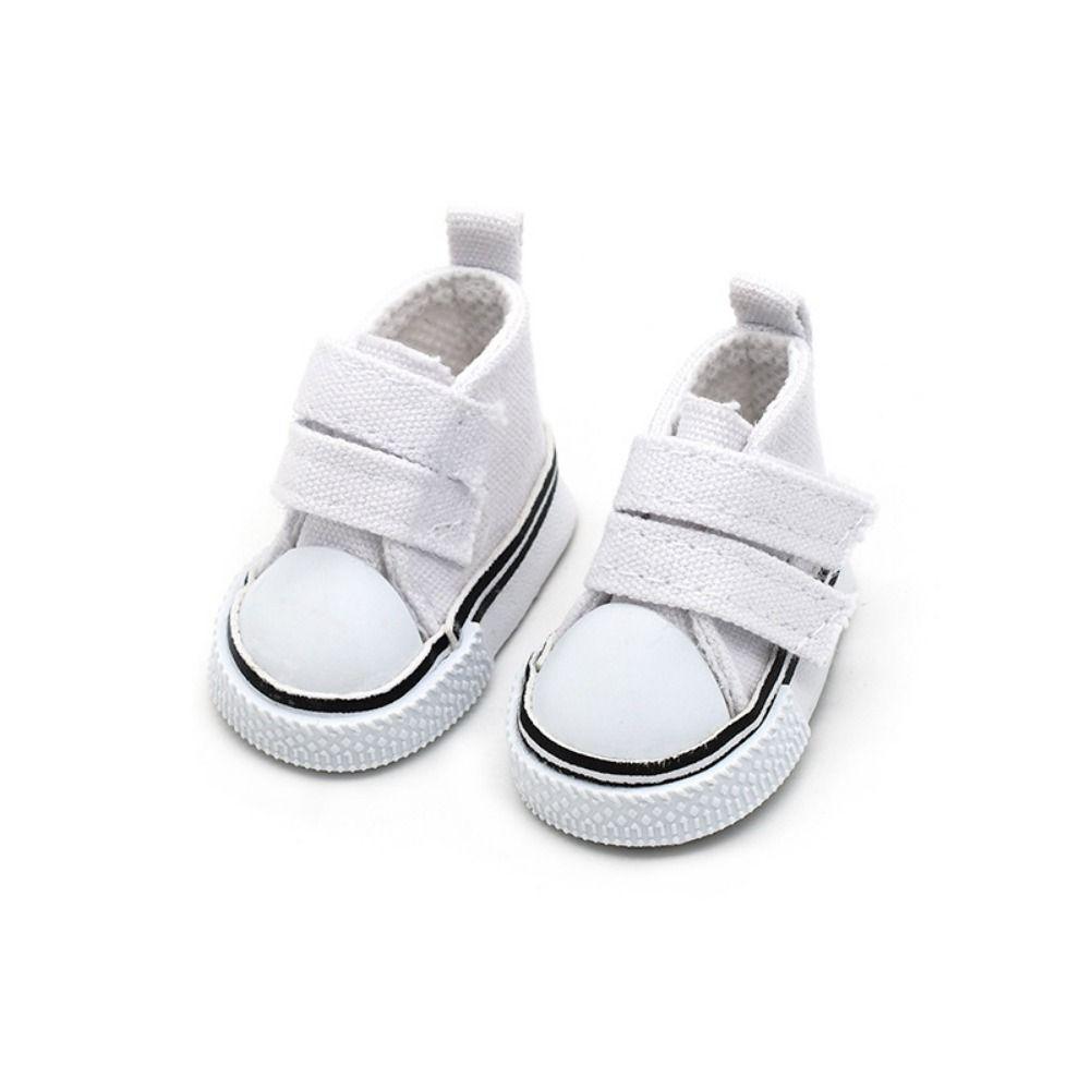 1 Pair DIY Doll Canvas Shoes Mini Doll Sneakers 1/6 Scale Mini Sneakers Blythe Doll Toy