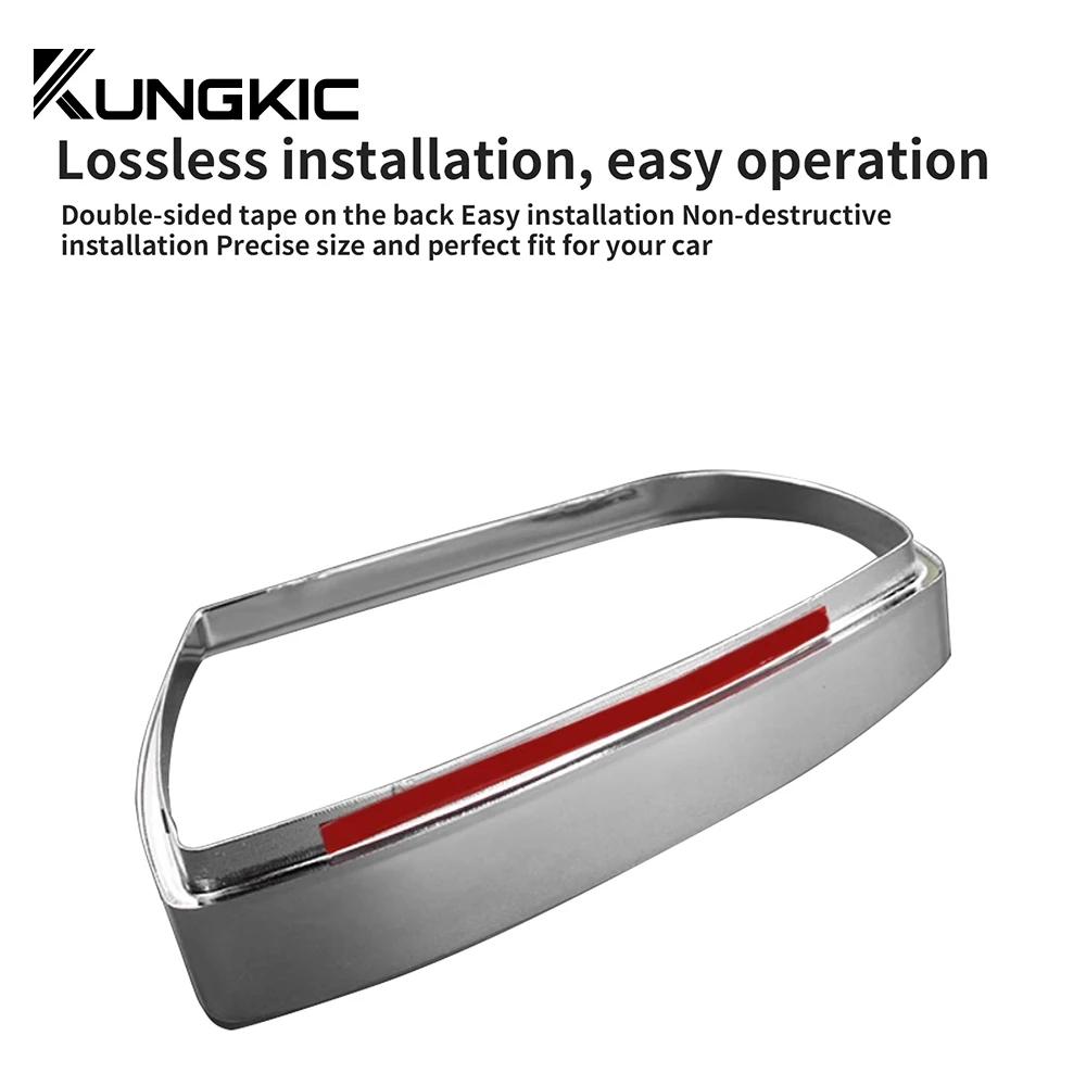 LHD RHD For Ford Kuga 2013 2014 2015 2016 2017 2018 2019 ABS Carbon Style 2Pcs Car Rearview Mirror Rain Eyebrow Trim Accessories