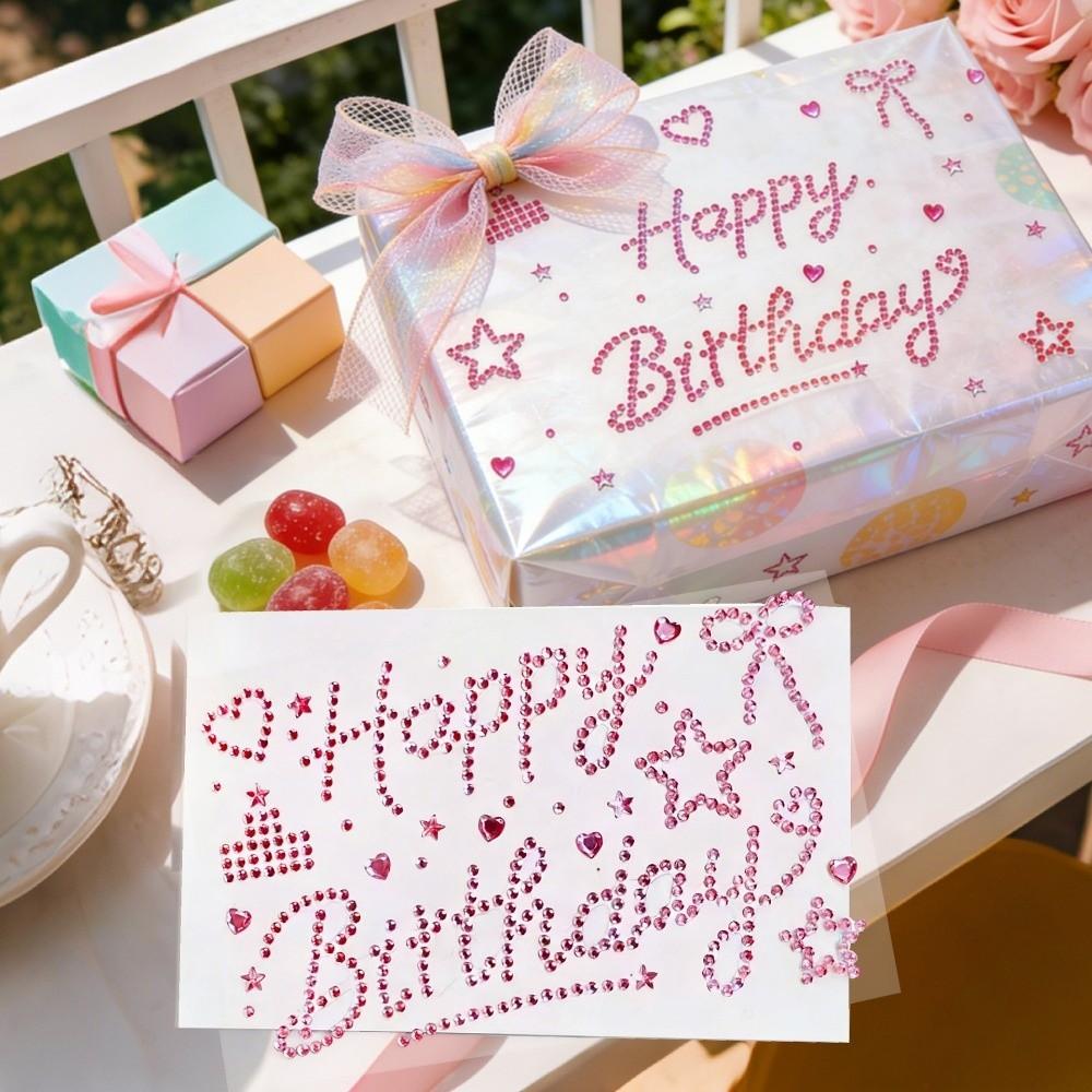 Heart And Star Pattern Message Stickers Letter Crystal Letter Stickers Birthday Party