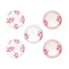 Laura Ashley Cake Plate Medium Plate Diameter 5 Pieces Tableware Set Rose Couture Rose Pink Plate Floral Pattern Present Women Stylish Plates and