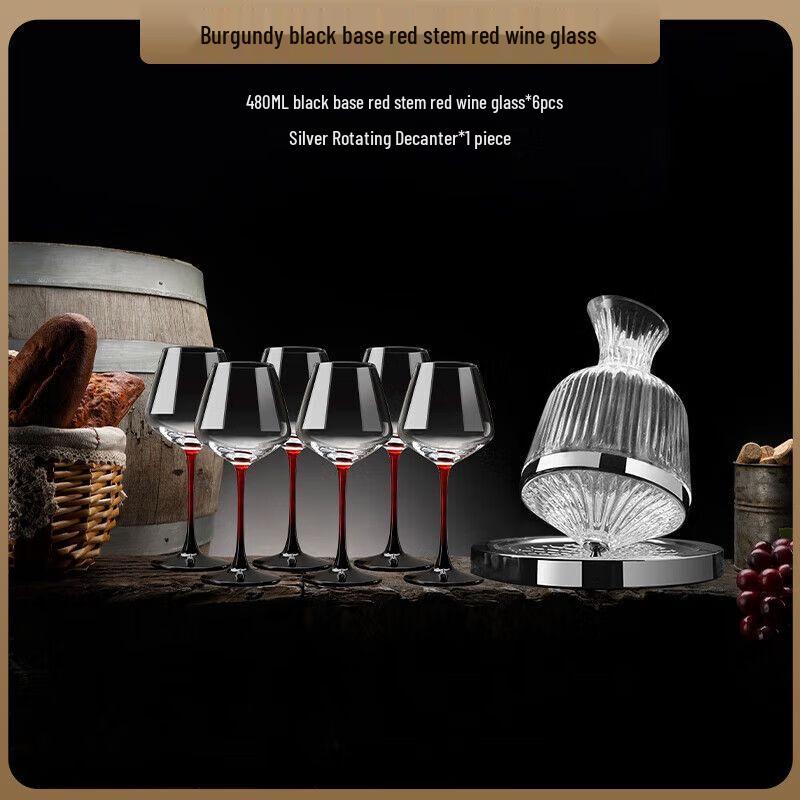 Роскошный набор хрустальных бокалов для бордового вина