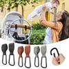 PU Leather Stroller Hooks, Walker/Child Seat Handle, Portable Carabiner Strap Clip for Pushchair, Heavy Duty 20kg