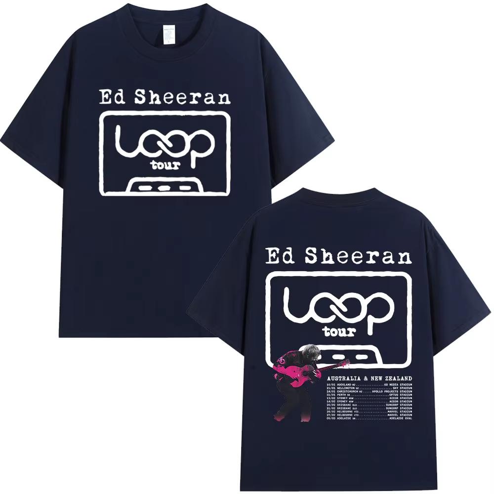 Ed Sheeran Loop Tour Australia and New Zealand 2026 Tour Merch T Shirt Men Women Fashion Tshirt Cotton Cozy Top Fans Gifts