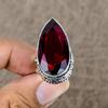 Гранат Драгоценный камень Ручной работы Ювелирное изделие из стерлингового серебра 925 пробы Кольцо Размер 7 KKG-470
