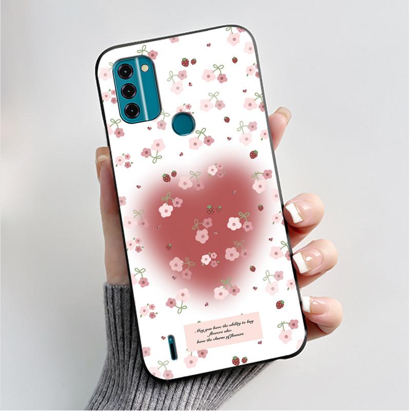 For Nokia C31 / Nokia C21 Plus Case Fashion Luxury Flowers Butterfly Black Protective Soft Silicone Cover For NokiaC31 Casing