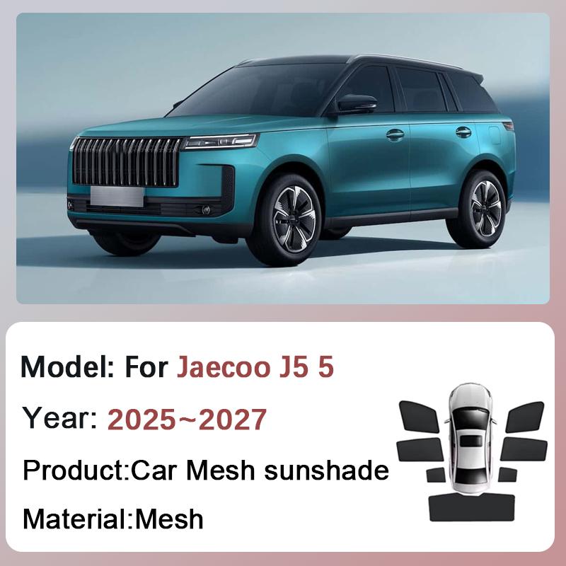Car Mesh Sunshade For Jaecoo J5 5 2025~2027 Windshield Privacy Curtains Heat Insulation Magnetic Sunscreen Sun Visor Accessories