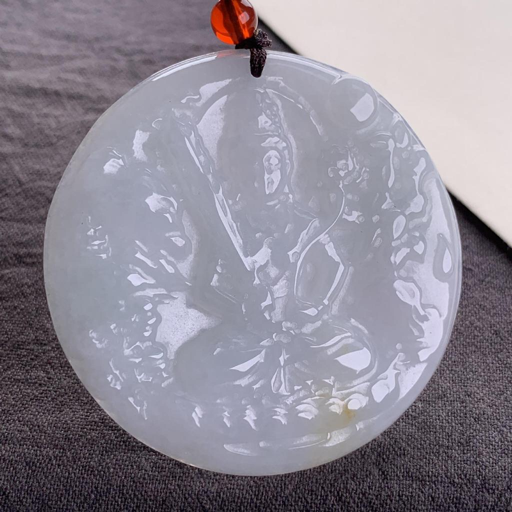 Burma A-Grade Natural Jade Leaf Pi Xiu Pendant