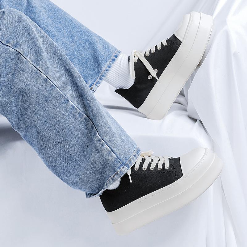 Американские ретро туфли на толстой подошве мужские черные простые туфли дерби с большой головкой 18453-R