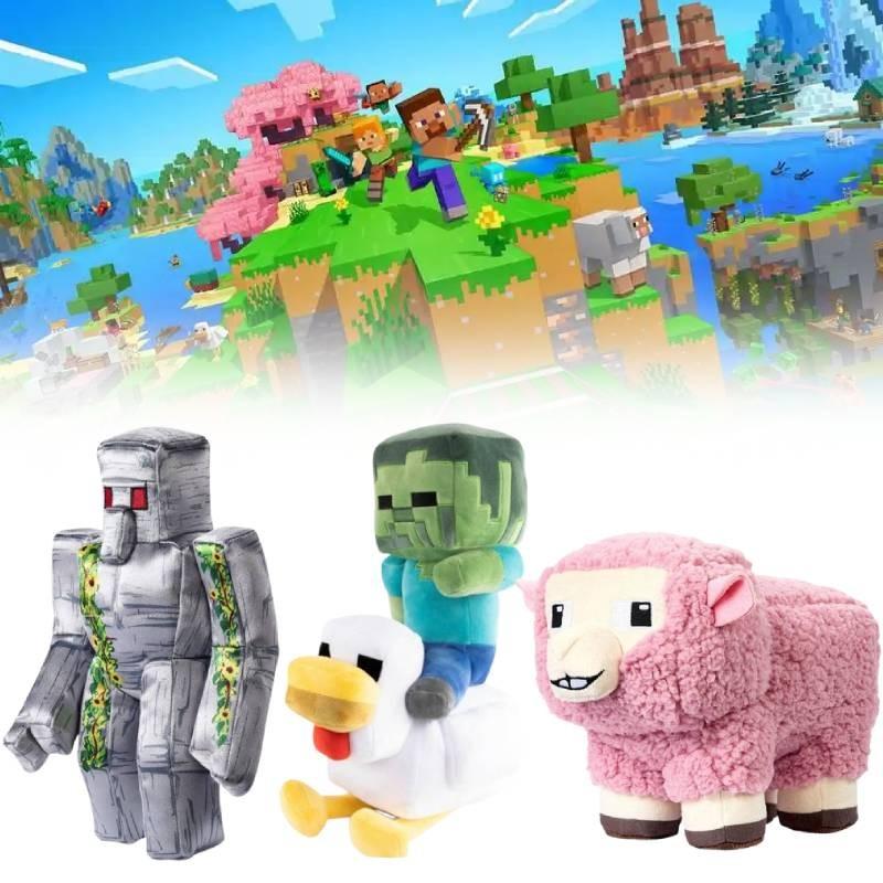 Плюшевая игрушка-животное из Minecraft с наполнителем из полипропиленового хлопка для декора детской комнаты