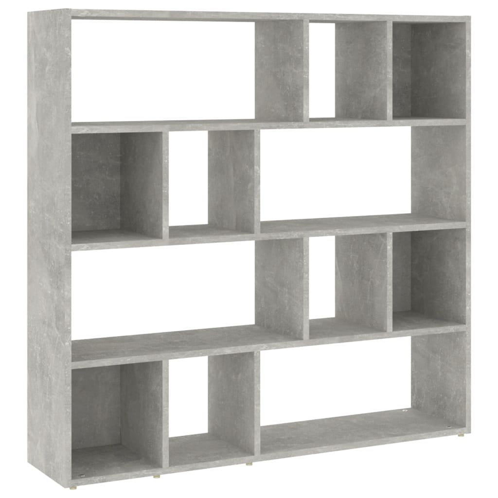 Bookshelf Room Divider Concrete Grey 105 x 24 x 102 cm