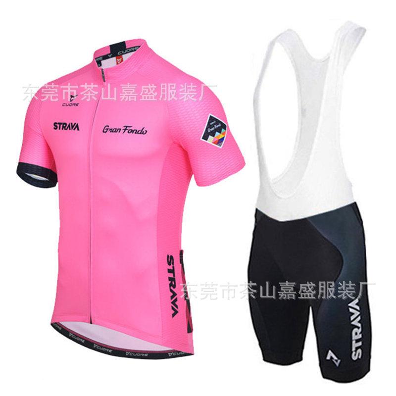 2025 for STRAVA short-sleeved set, bicycle road bike cycling suit, quick-drying, breathable and sweat-absorbing