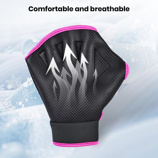 1 Pair Swimming Gloves Adjustable Men Women Aquatic Swim Training Glove Webbed Fitness Water Resistance Training Hand Fins Paddles Swimming Gear