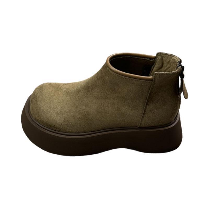 Ботинки Martin с толстой подошвой и большим голенищем, женские, новинка 2024 года, бархатные, короткие, с дышащей подошвой, Chelsea, прилив