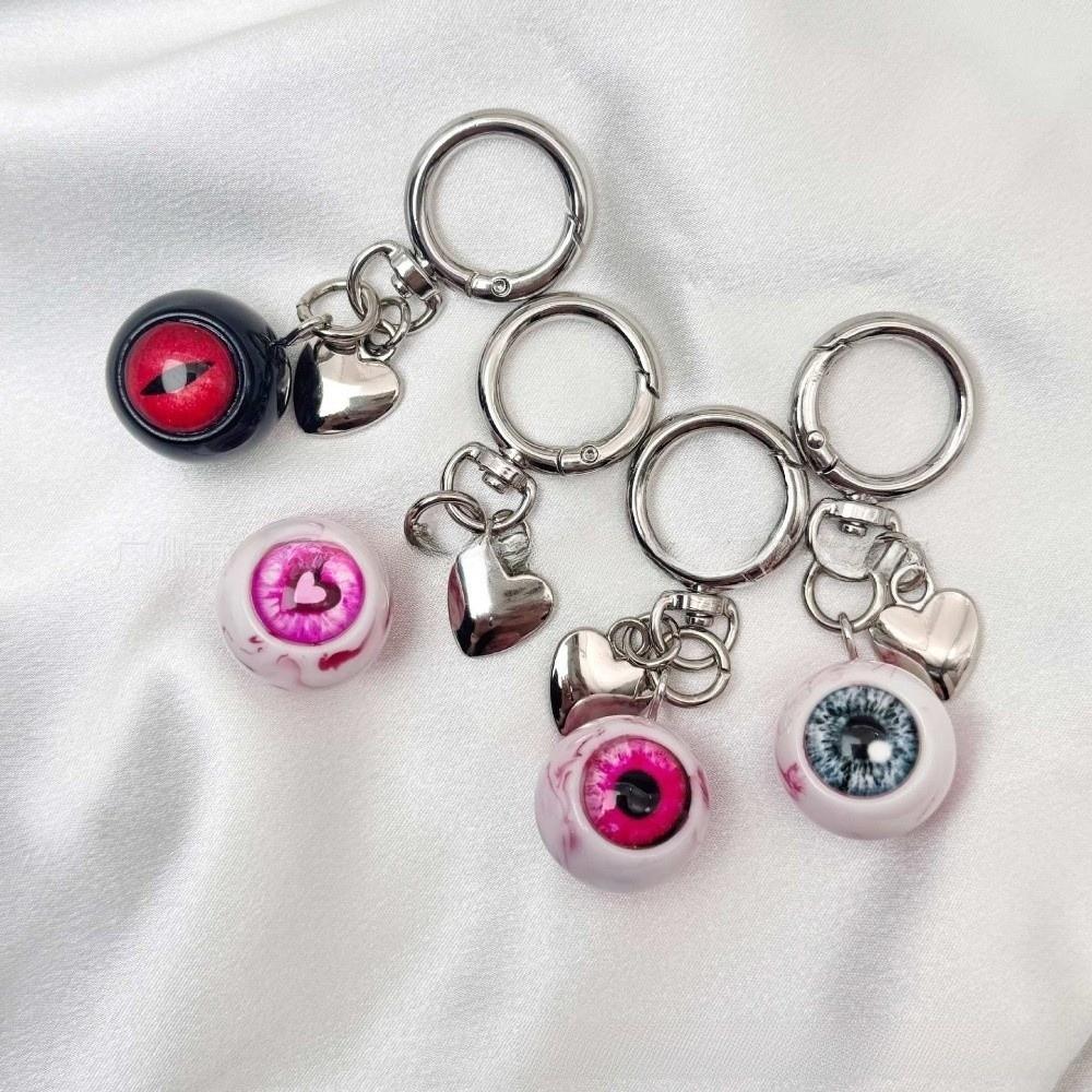 Funny Bag Pendant Luminous Car Key Holder Creative Demon Eyeball Keychain Gift
