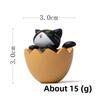 Cute Cartoon Eggshell Cat Mini Model For Desk Decor And Gift Ideas