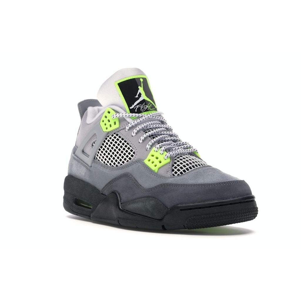 Кроссовки унисекс Air Jordan 4 Retro SE Neon 95 Серые Cool-Grey Volt CT5342-007