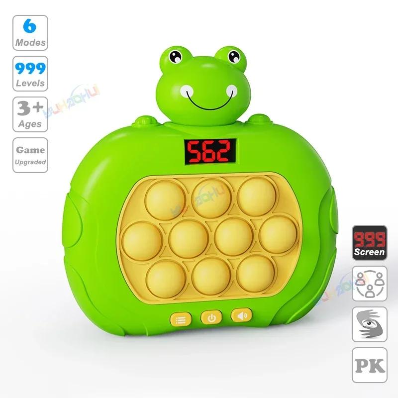 Электронный игровой автомат Pop Quick Push Bubbles 999 уровня, детские забавные сжимающие игрушки с героями мультфильмов, антистрессовые сенсорные пузырчатые игрушки, подарки