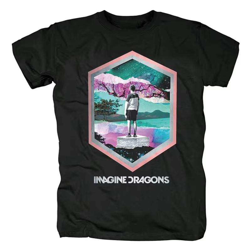 Summer and Autumn Classic Dreamdragon Band printed T-shirt loose and casual short-sleeved men's and women's sportswear top