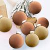 Christmas Flocked Ball Foam Pendant Set Of 12 Pieces Ornament, Christmas Tree Top Decor, Christmas Painted Set Ornament Decor Gift Set