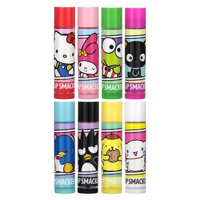 Hello Kitty and Friends, бальзам для губ, разные вкусы, 8 упаковок, 4 г (0,14 унции) каждый
