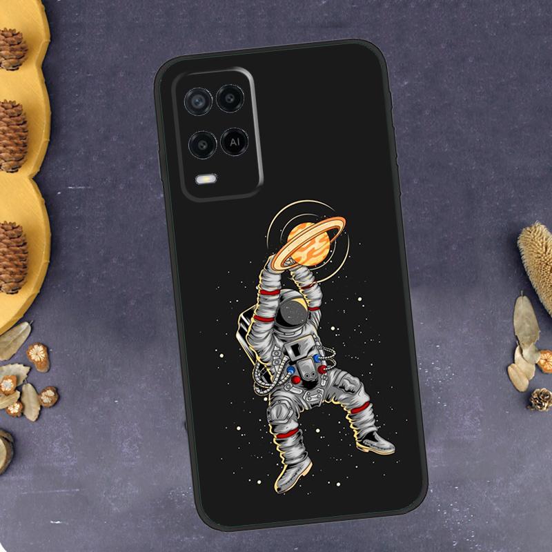 Astronaut Slam Dunk Basketball Phone Case For Oppo A78 A38 A58 A74 A15 A80 A60 A40 A94 A54 A98 A18 A16 A76 A96 A17 A77 A57S