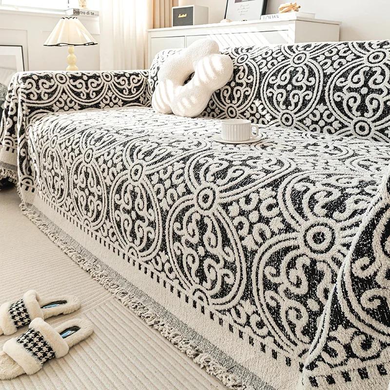 Плед Bohemia с кисточками, хлопковое полотенце для дивана, для домашних животных, детей, защитный чехол для дивана, для путешествий, пикников, домашнего декора