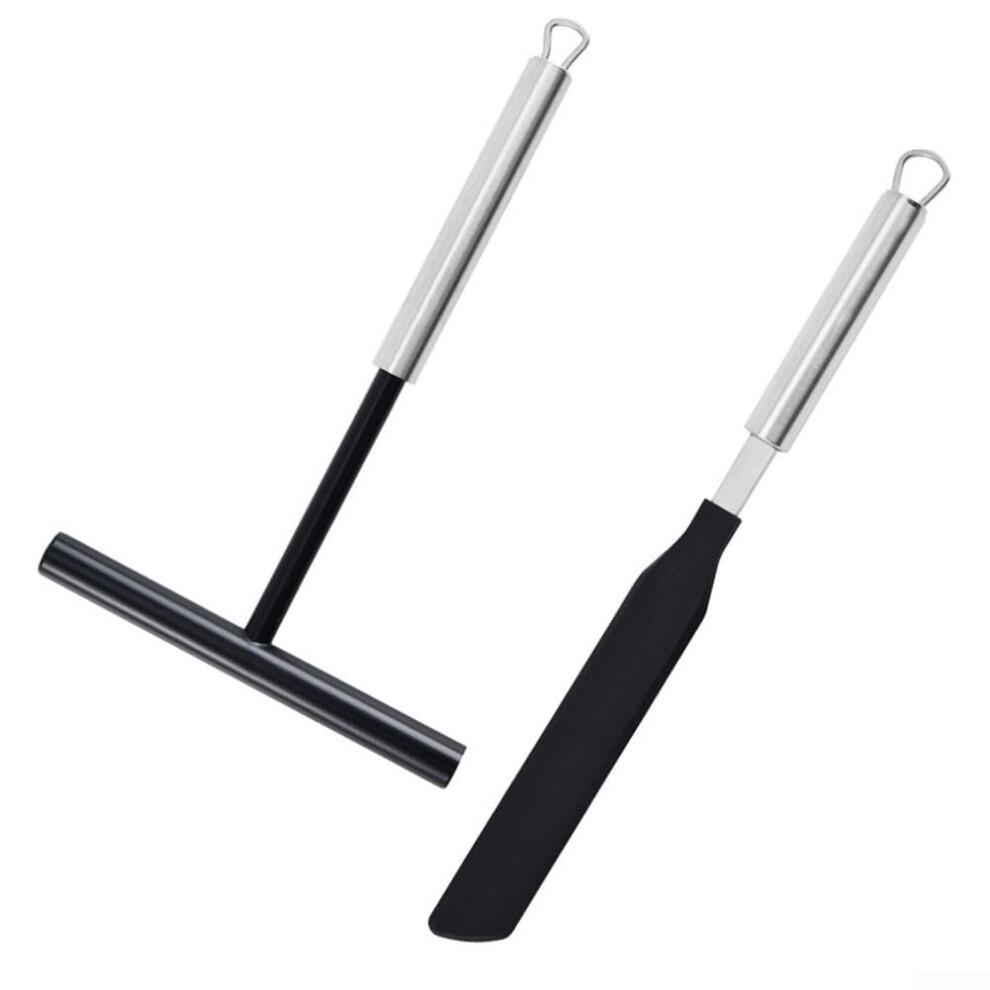 Stainless Steel Crêpe Spreader Set of 2 - Durable Kitchen Essentials for Even Cooking and Perfect Crêpes