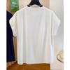 Sibaishe Women's Cotton Linen Blend Round Neck T-Shirt