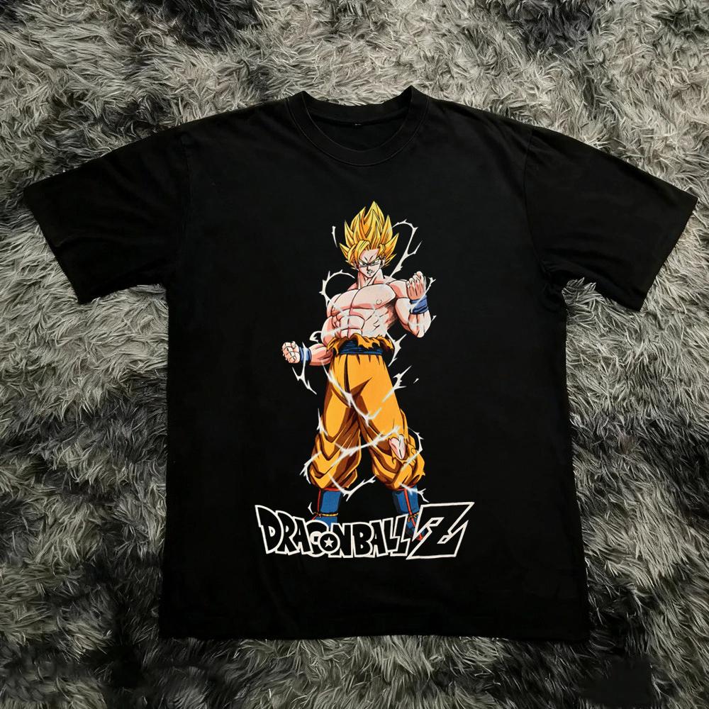Футболка с принтом Dragon Ball Z, короткий рукав, хлопок, Сон Гоку, Веджета, унисекс, женская одежда, Харадзюку, Yk Tee, винтажная, повседневная, футболки