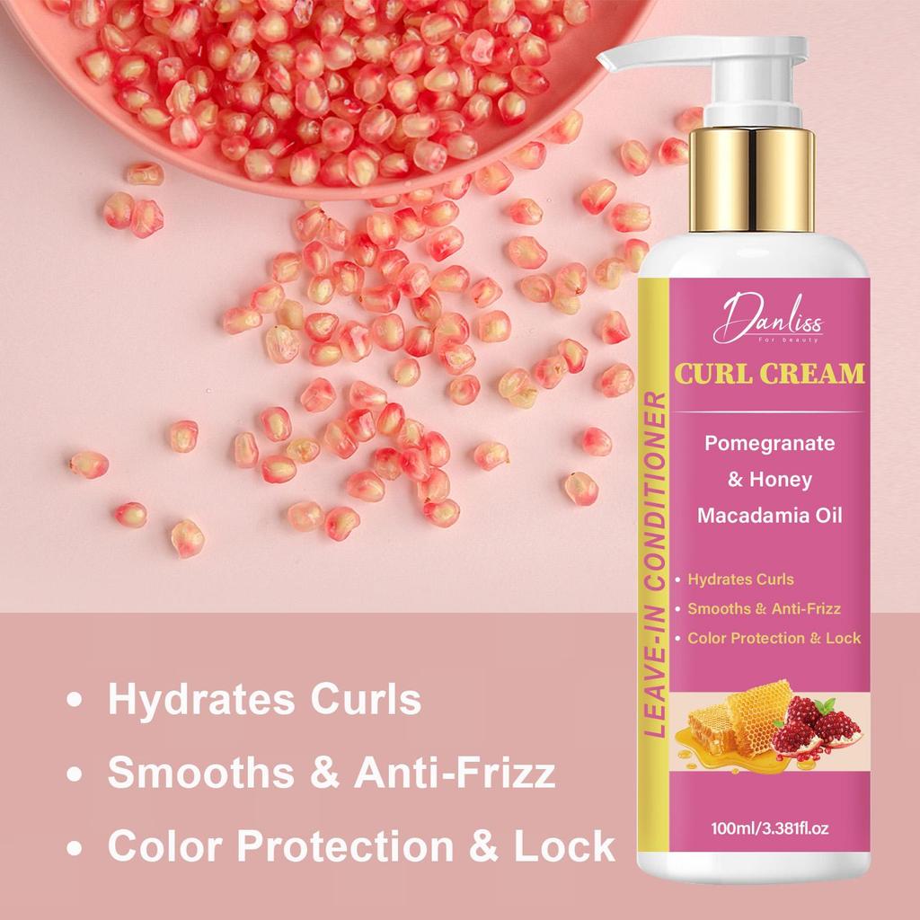 Curl Cream-Clean And Strengthen The Scalp-Smooths Styled Hair-Suitable For All Skin Types, 100ml