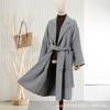 New Lazy Wind Lace-up Lapel Loose Wool Double-sided Woolen Coat Women's Coat Autumn and Winter Wool Coat