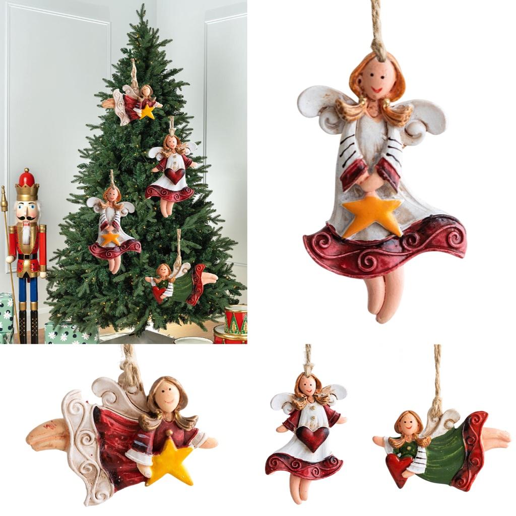 Resin Angel Christmas Tree Decoration Ornament Home Hanging Party Gifts Props