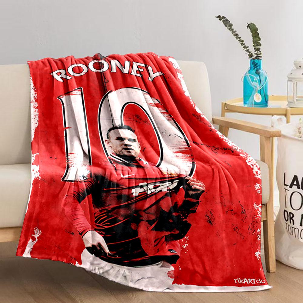 Football Star Red Blanket for all seasons blanket lunch break throw gift
