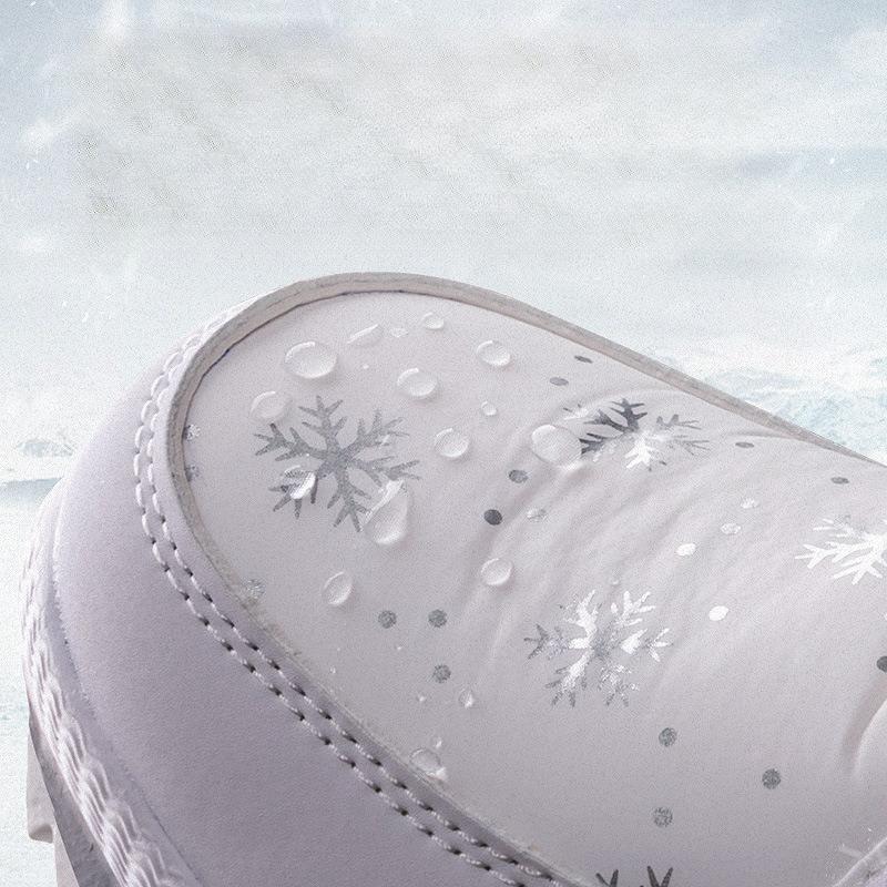 Женские зимние нескользящие сноубутсы с высоким голенищем, толстые и теплые, повседневные, водонепроницаемые, большие хлопковые ботинки