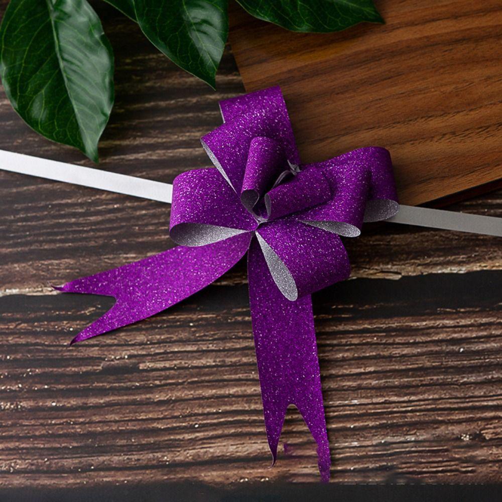 10 Pcs Solid Color Ribbon Pull Bow Gift Wrapping Ribbon Strings Party Decor Ribbons Flower