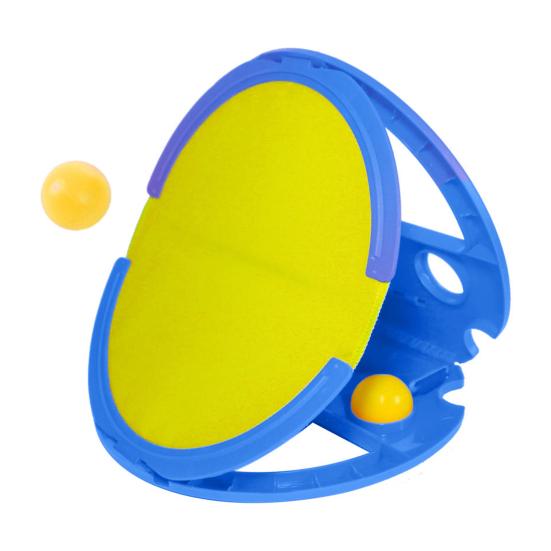 Игра в карманный ловец с ракеткой и 2 мячами. Игра в бросание и ловлю мяча. Веселье на свежем воздухе. Игра в бросание и ловлю мяча для пляжа и бассейна.