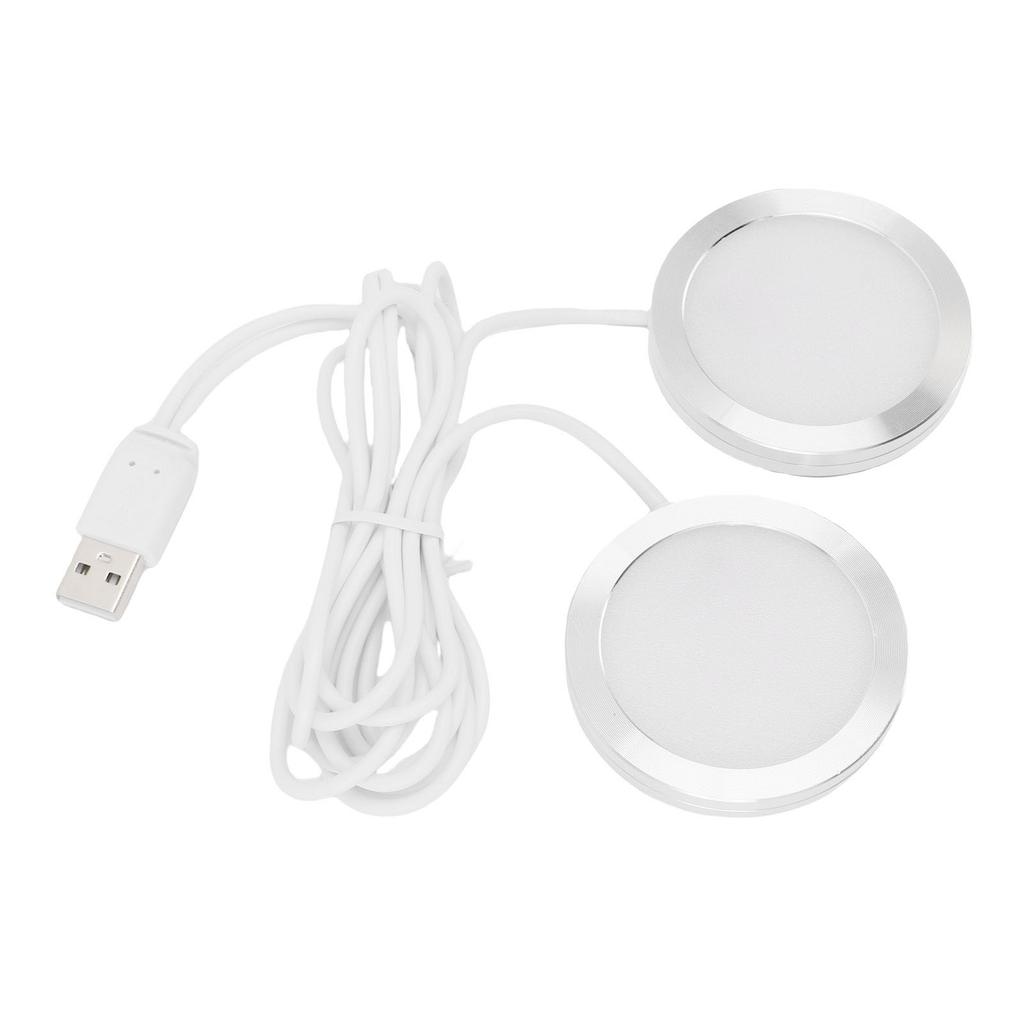 Dual Heads Round LED Spotlight Indoor Mini Ultra Slim 5V USB Under Counter Light Jewelry Display Lighting Model Display