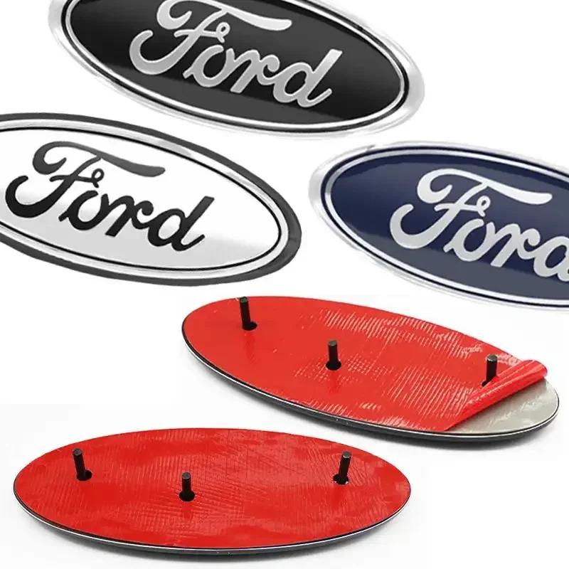 Car Sticker 2026 22.3X9cm Car Front Grille Emblem Sticker Rear Trunk Decal Replacement Accessories For Ford F150 F250 Edge Escap