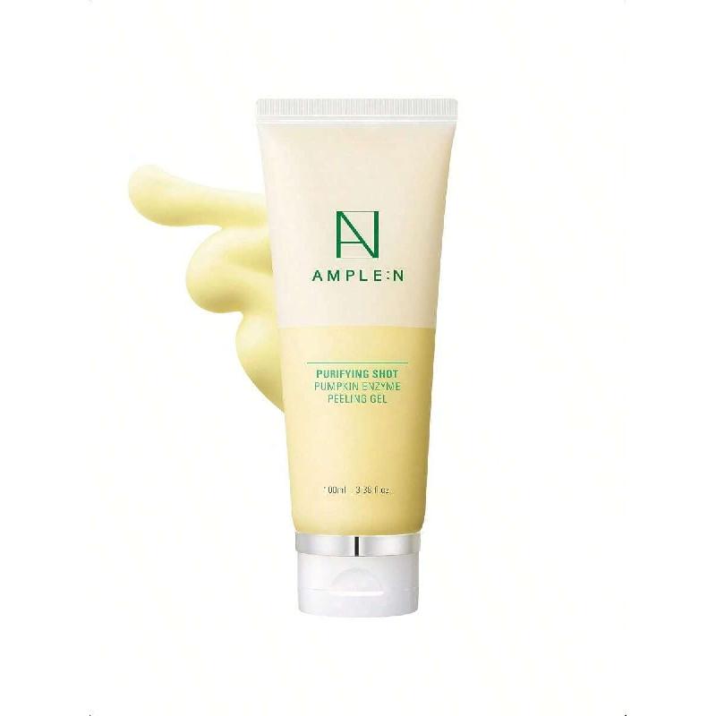 Обильный:N Очищающий пилинг-гель с тыквенными энзимами 100 мл | Корейский отшелушивающий гель с экстрактом центеллы азиатской и женьшеня | Идеально для жирной