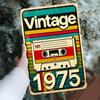 Tinplate Painting2d RETROTAPECZ 1975 Sign Gift Vintage Metal Art  Cassette Decor Perfect for Gen Xers  Retro Audio Aficionados