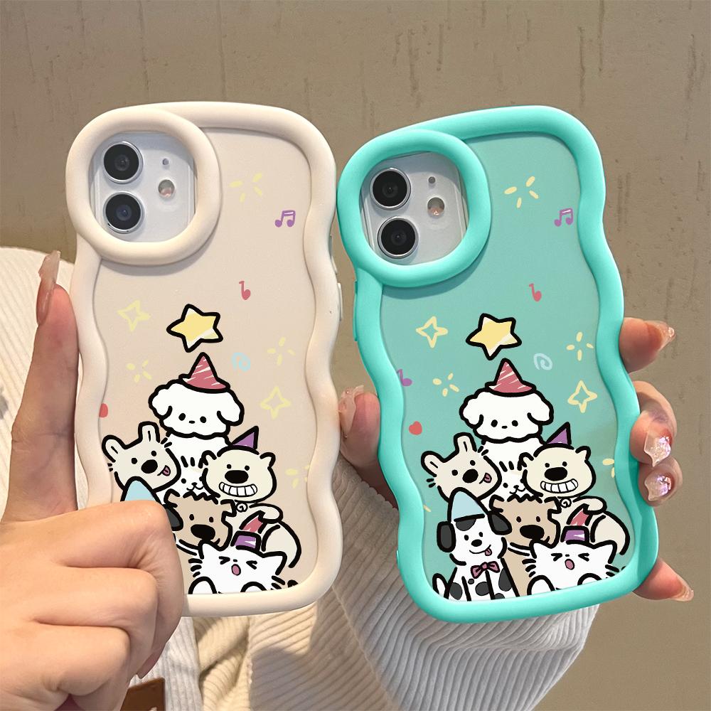 Милый мультяшный щенок мягкий чехол для телефона Samsung Galaxy A52 A73 A12 S24 Ultra 5G S23 S22 S21 S20 FE Wave Edge противоударный защитный резиновый чехол