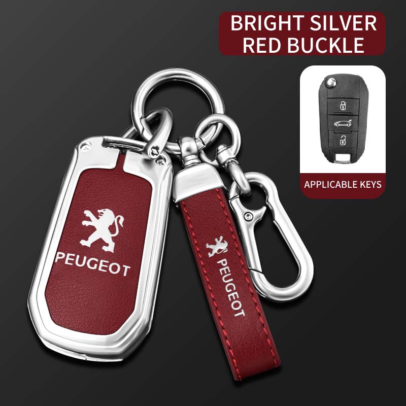 Zine Alloy Car Remote Key Case Shell Cover Protection Fob For Peugeot 208 2008 301 308 508 5008 RCZ Keychain Styling Accessories