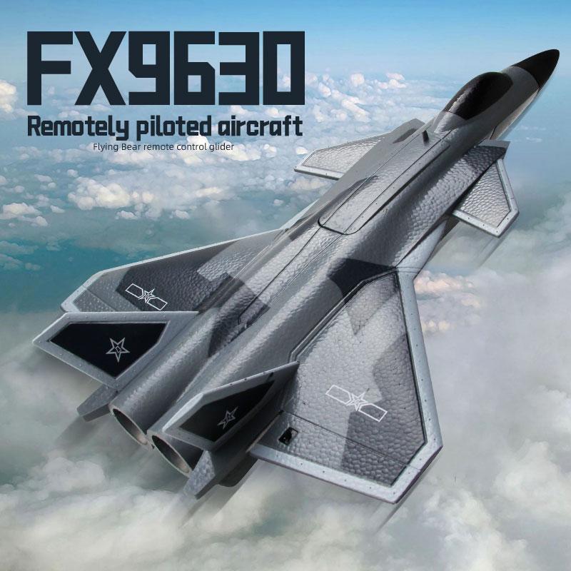 New FX9630 RC Plane J20 Fighter Remote Control Airplane Anti-collision Soft Rubber Head Glider with Culvert Design Aircraft RC Toys Gift
