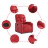 Recliner with Rising Function Red PU Leather